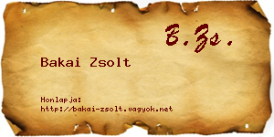 Bakai Zsolt névjegykártya